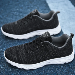 Breathable Tennis Running Walking Gym Shoes Grey